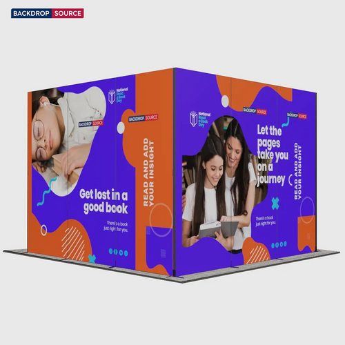 10ft Folding SEG Booth Kit with Wing Sidewalls