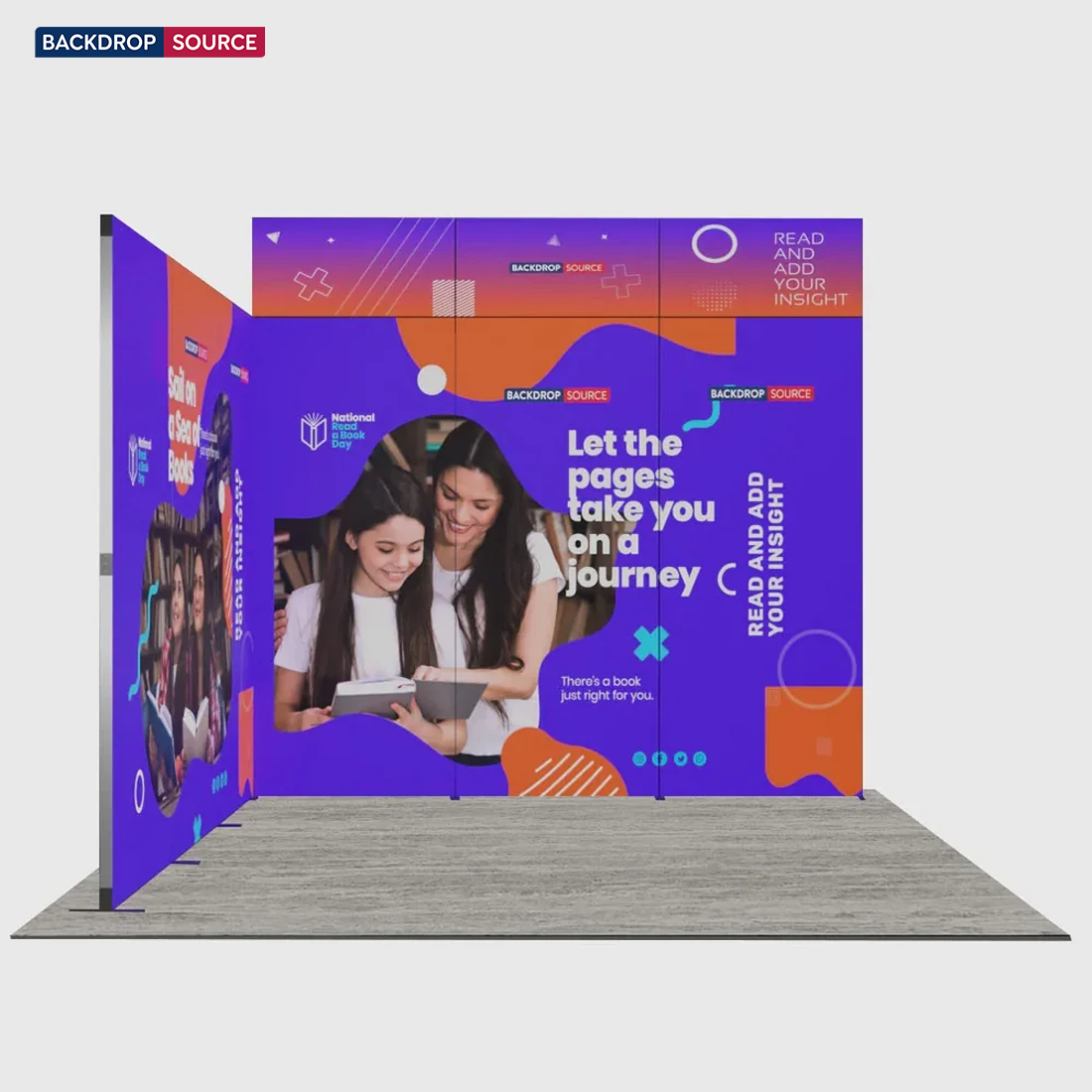 Exhibidor modular de luz SEG de 10 pies para ferias comerciales - Modelo 1