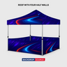 Canopy tent with four half walls