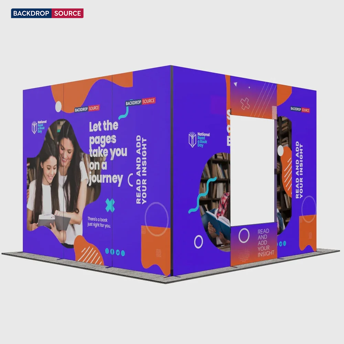 Exhibidor modular de luz SEG de 10 pies para ferias comerciales - Modelo 1