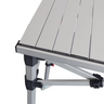 Aluminum folding counter table – slatted top and folding leg frame