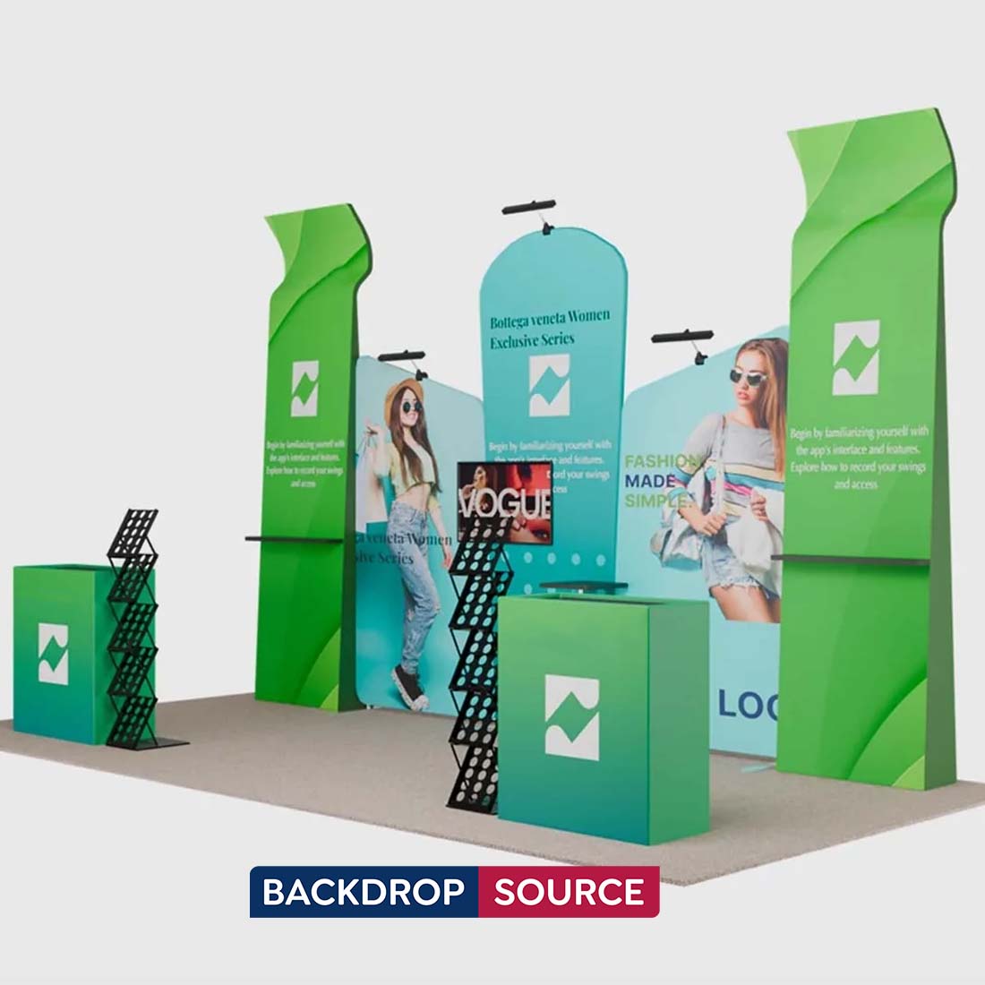 Portable Exhibit Display 10ft x 20ft - Model 4