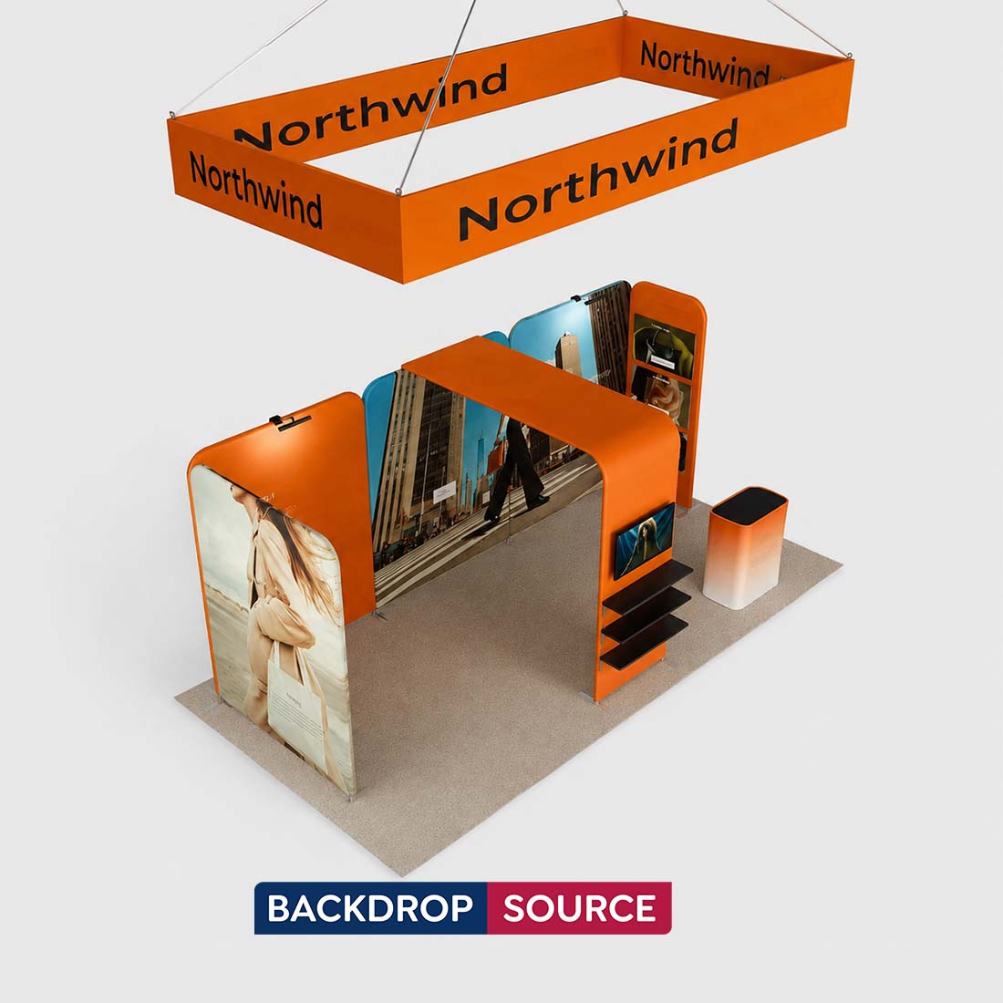 Portable Exhibit Display 10ft x 20ft - Model 13