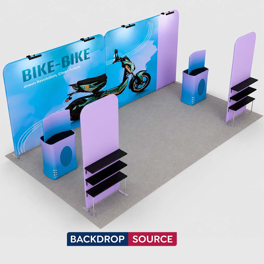 Portable Exhibit Display 10ft x 20ft - Model 14