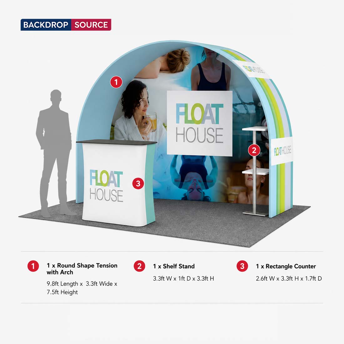 Portable Exhibit Display 10ft x 10ft - Model 27