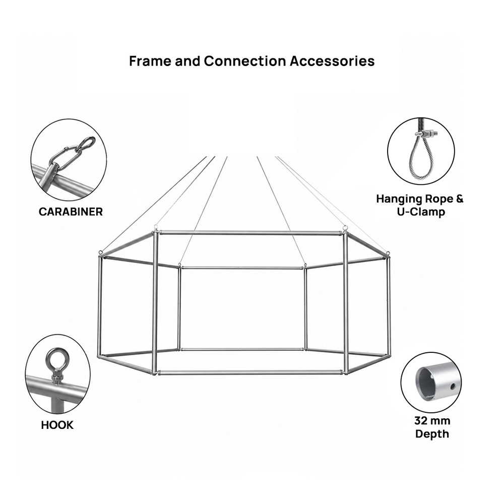 Banner colgante hexagonal Sky Tube