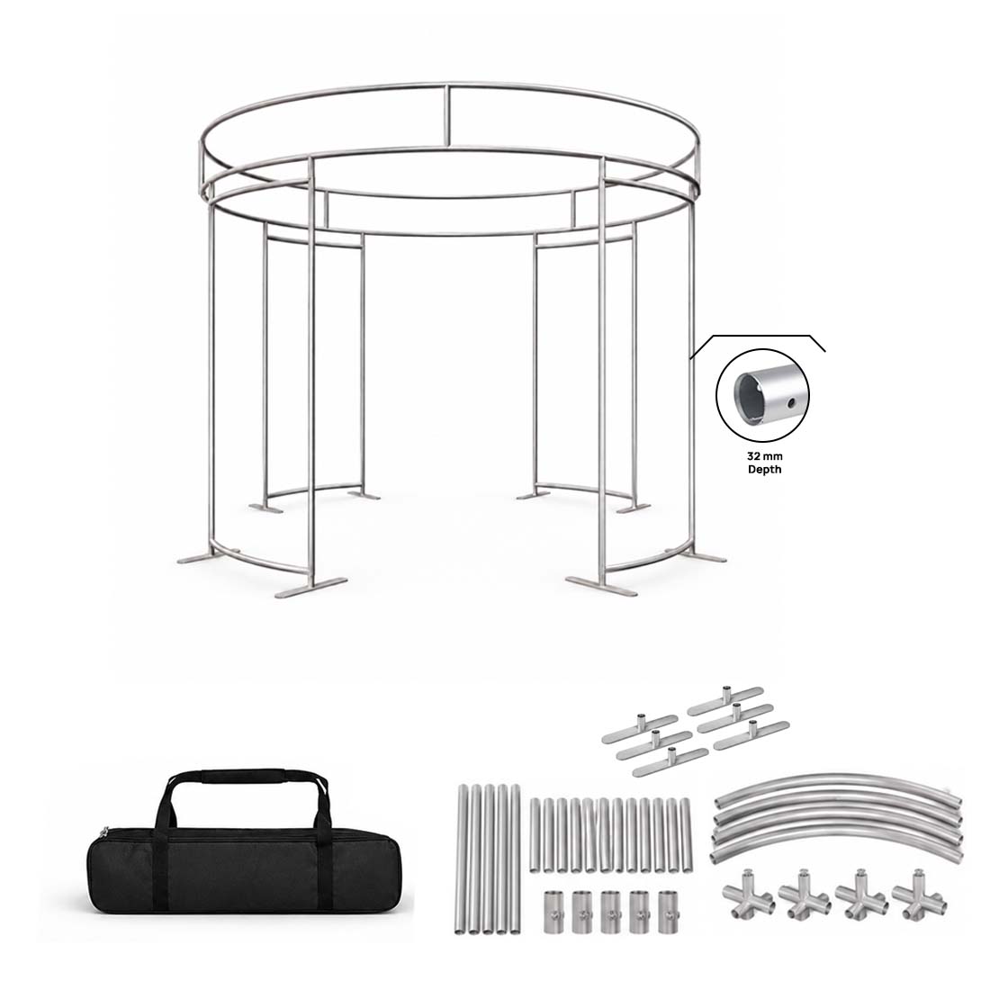 360 View 4 Panel Photo Booth Enclosure