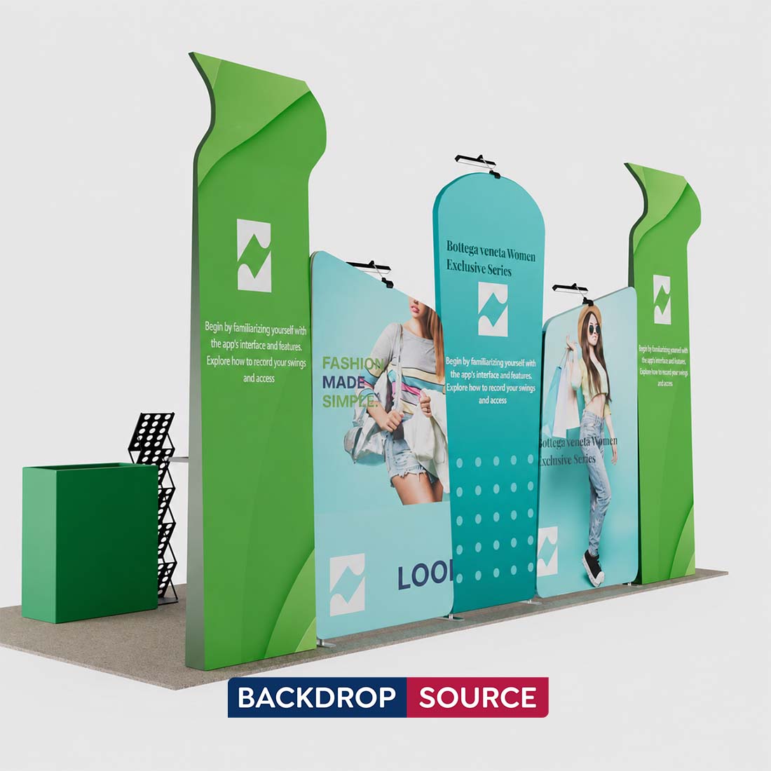Portable Exhibit Display 10ft x 20ft - Model 4
