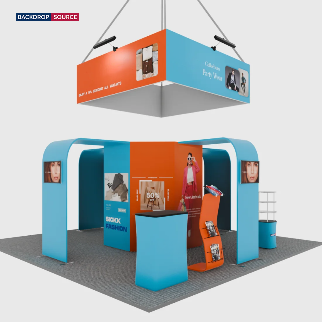 Modular Booth Kits 20ft x 20ft - Model 02