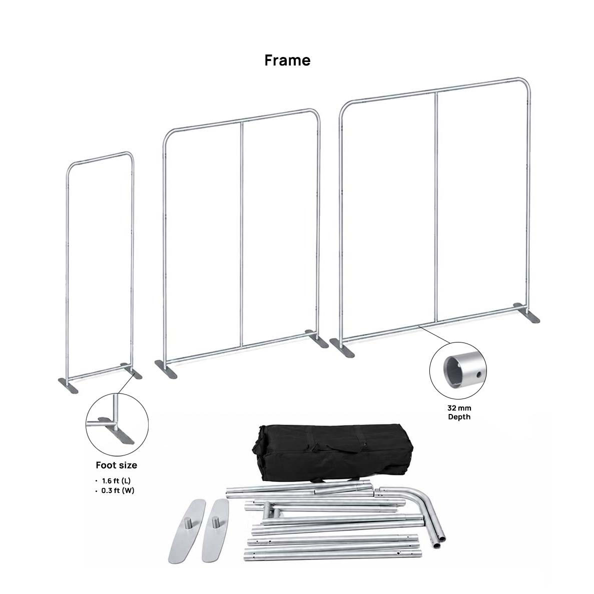 Exhibidor portátil - H-7.5ft