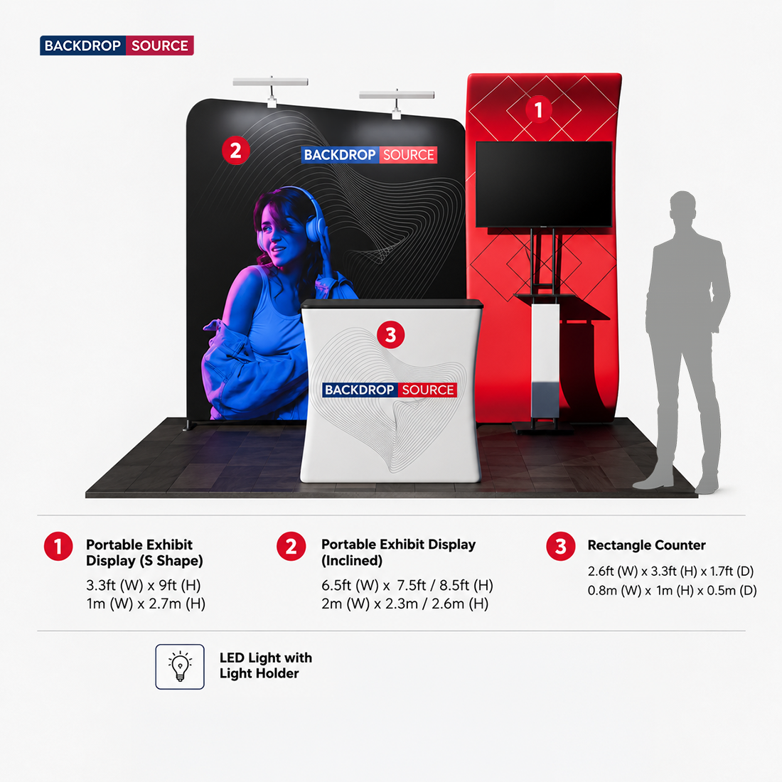 Portable Exhibit Display 10ft x 10ft - Model 12
