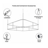 Rounded Square Quad Hanging Banner