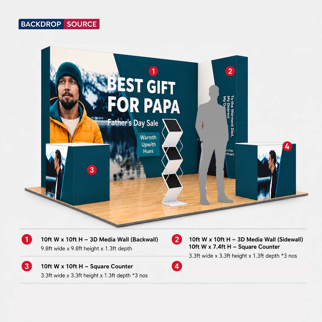 Portable Exhibit Display 10ft x 10ft - Model 42