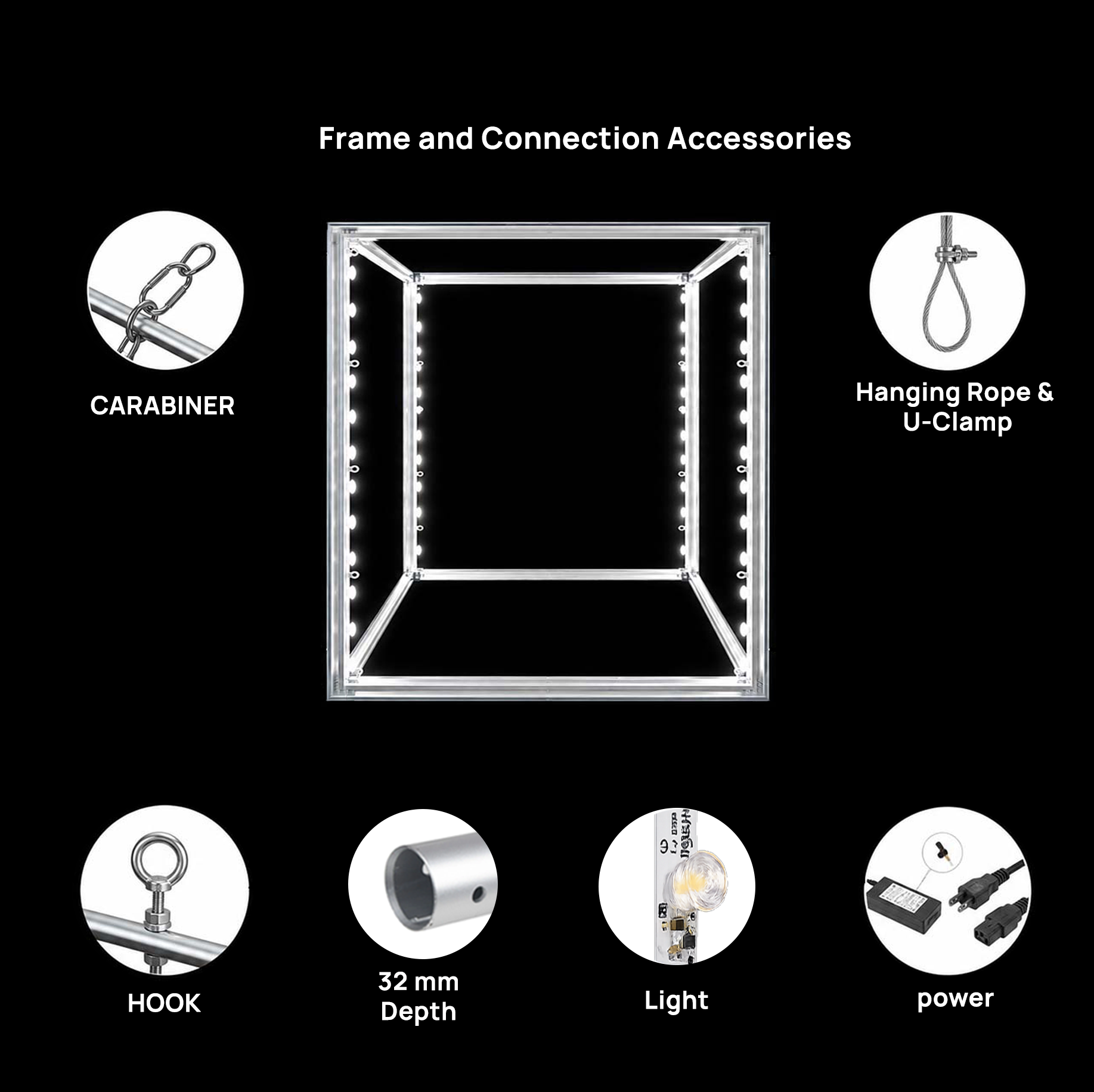 Backlit Cubic Fabric Hanging Banner