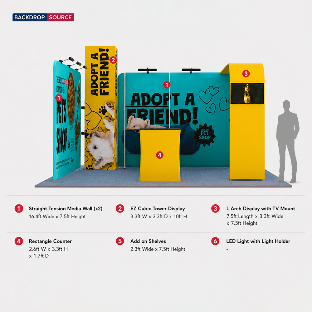 Modular Booth Kits 20ft x 20ft - Model 01