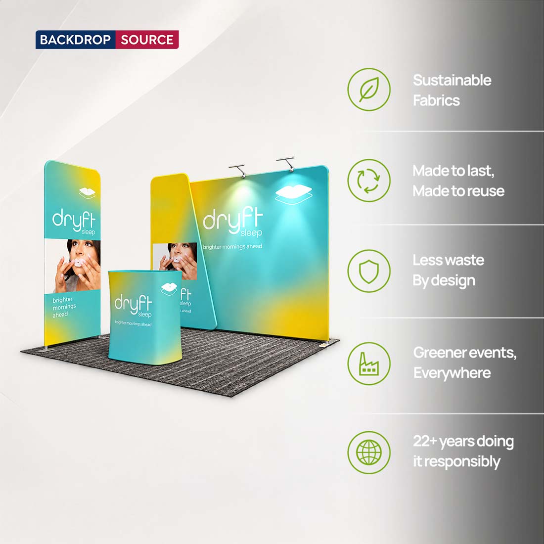 Portable Exhibit Display 10ft x 10ft - Model 24