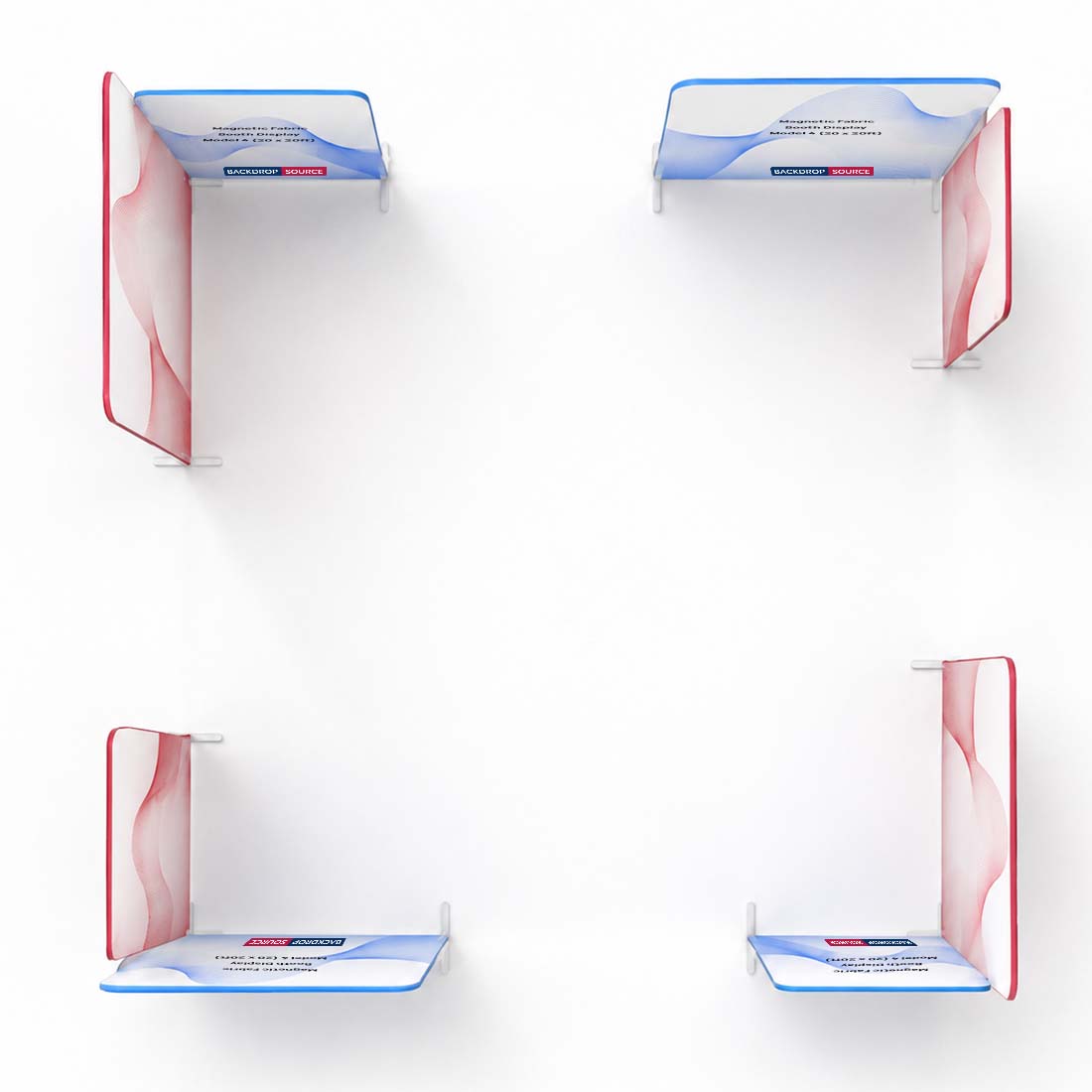 Magnetic Fabric Booth Display - Model 4 (20 x 20ft)