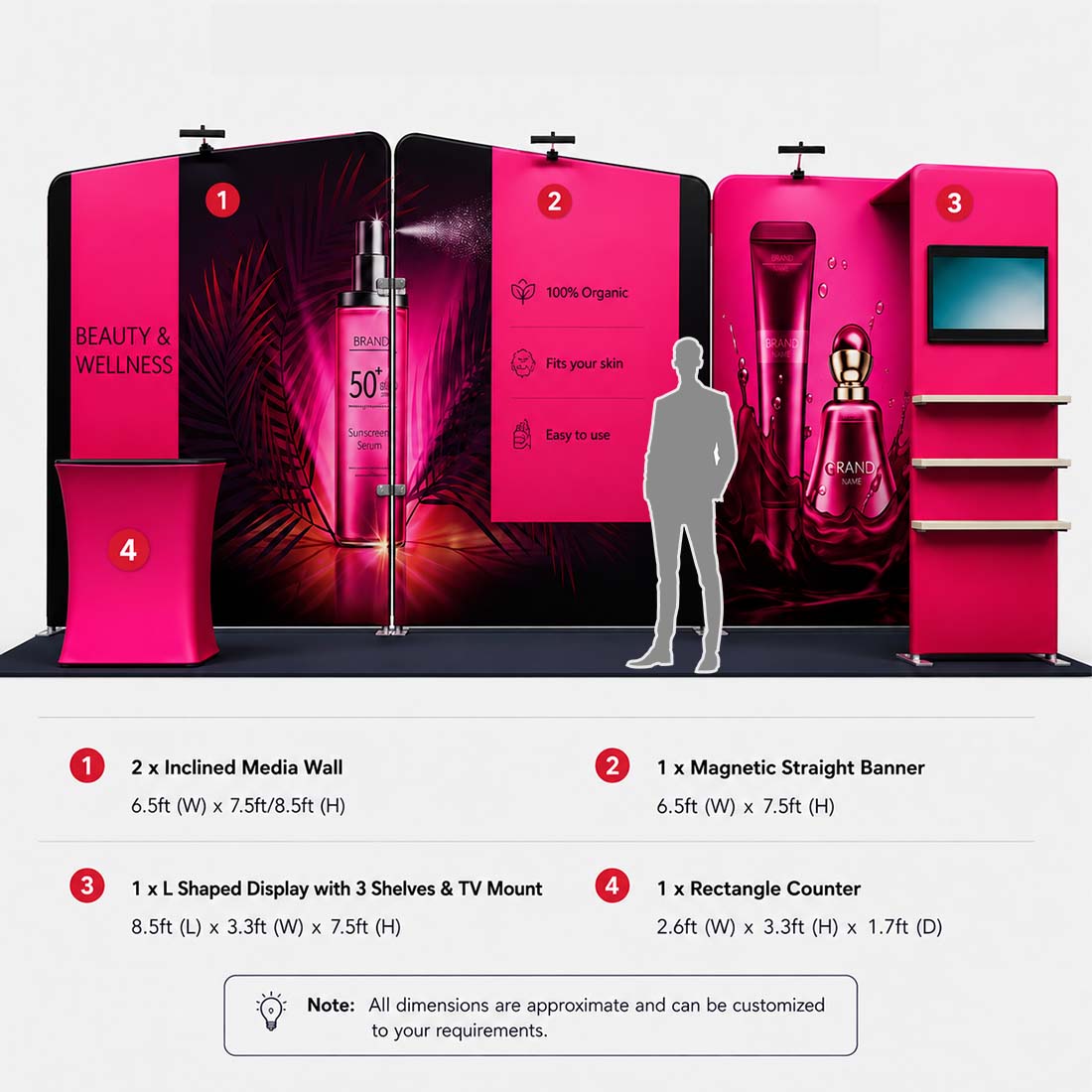 Portable Exhibit Display 10ft x 20ft - Model 18