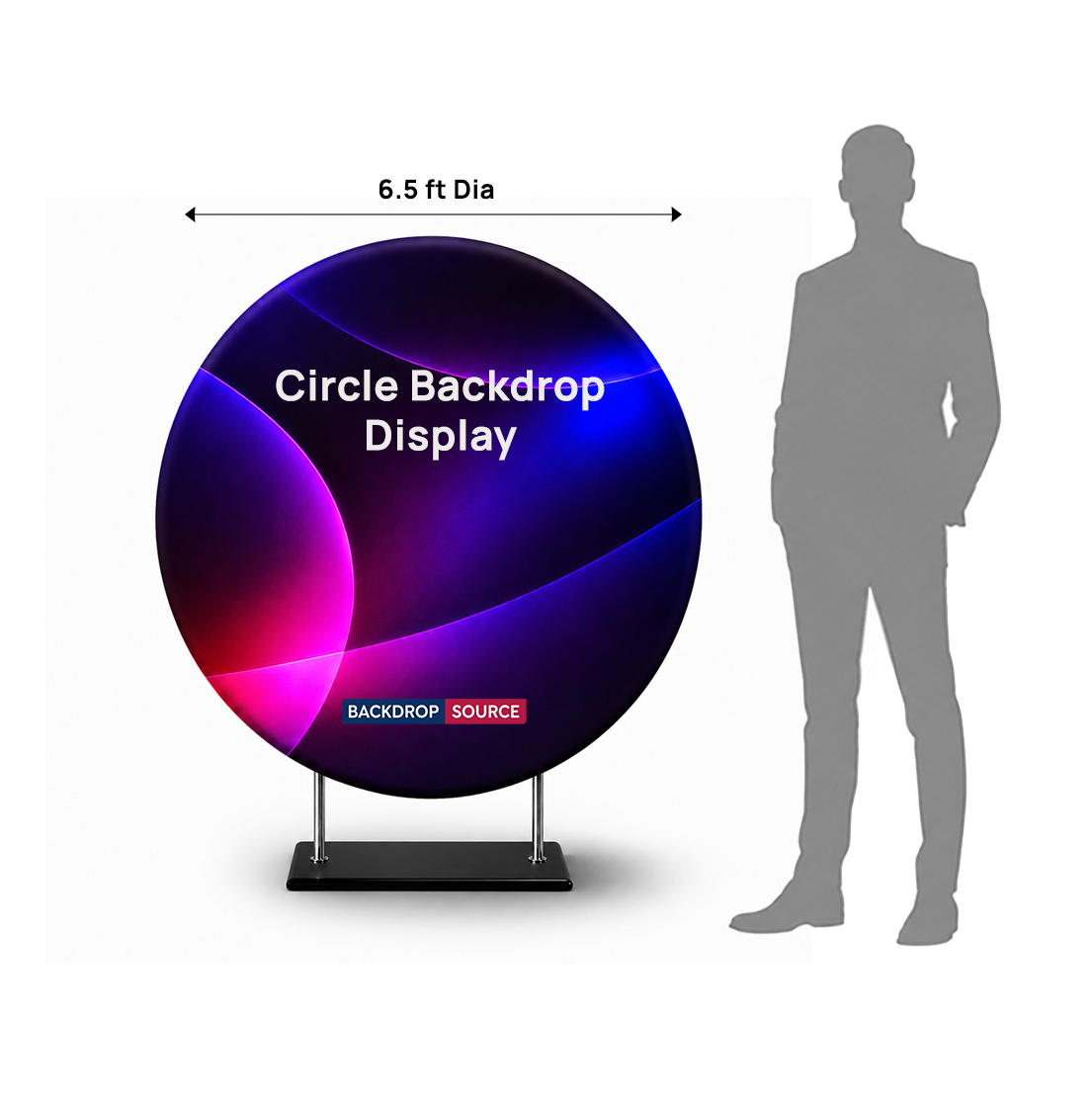 Impresión de diseño personalizado en soporte de marco redondo para fiestas, eventos y bodas