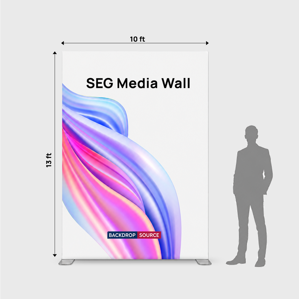 Pared multimedia de tela SEG: 13 pies x 8,2 pies