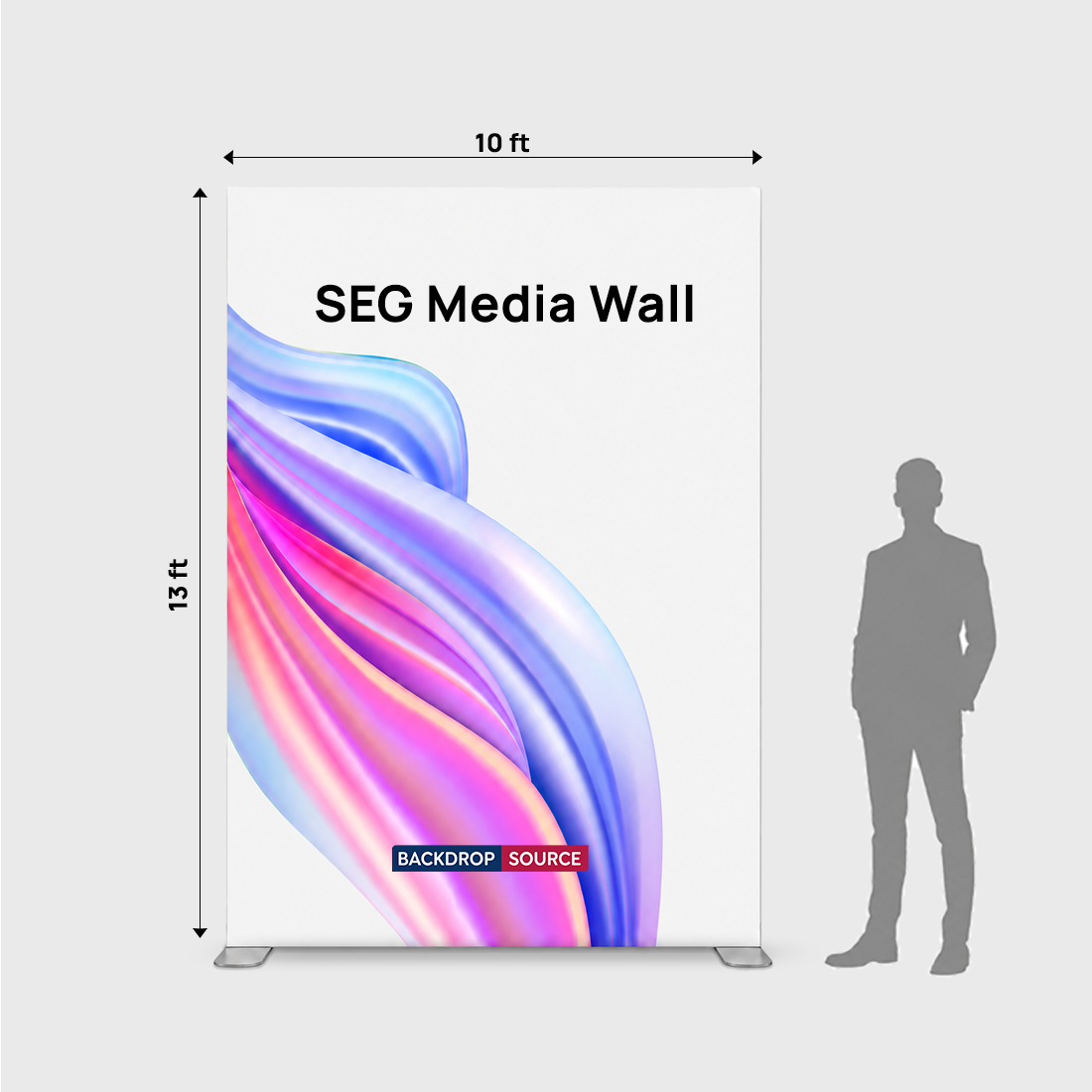 Pared multimedia de tela SEG: 13 pies x 8,2 pies