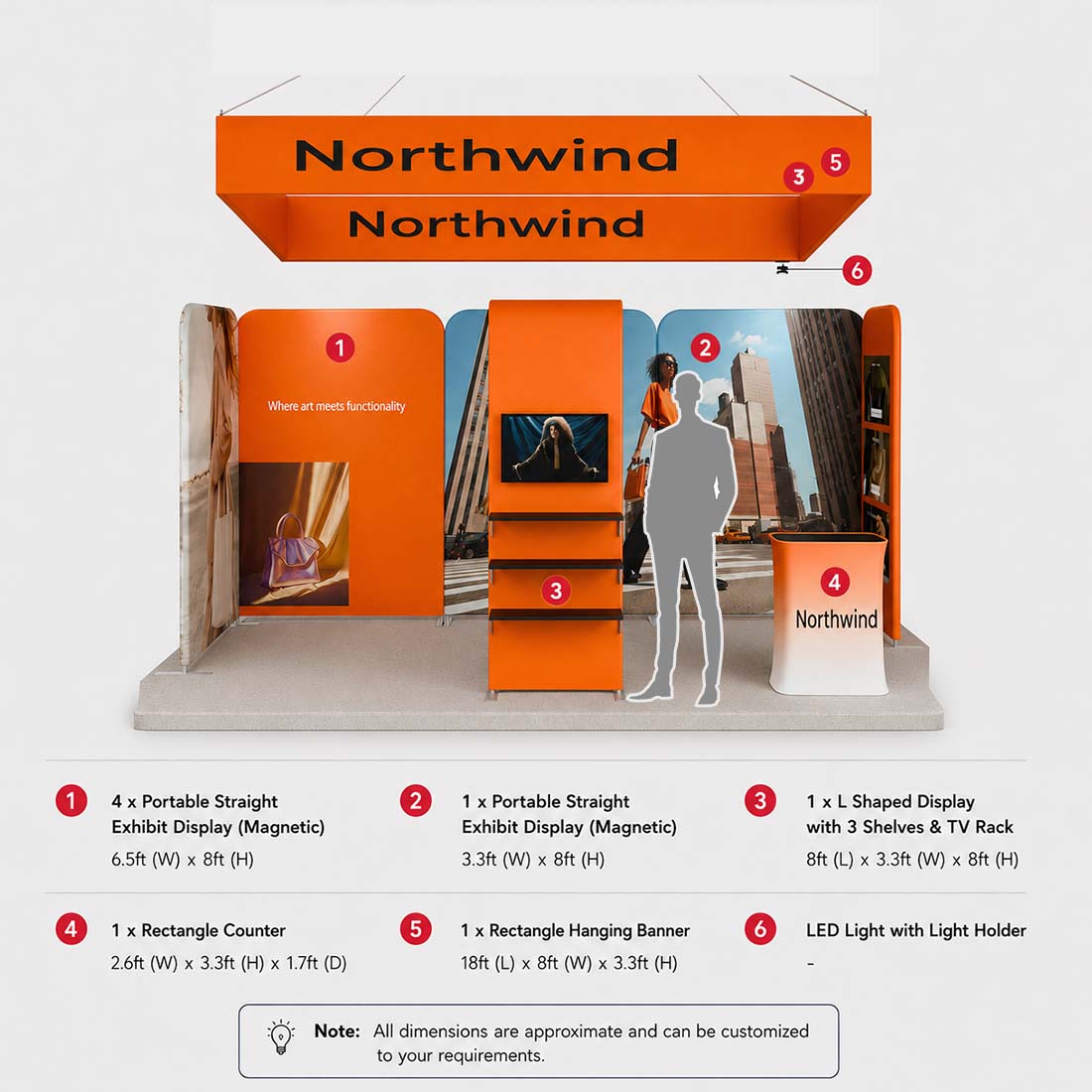 Portable Exhibit Display 10ft x 20ft - Model 13