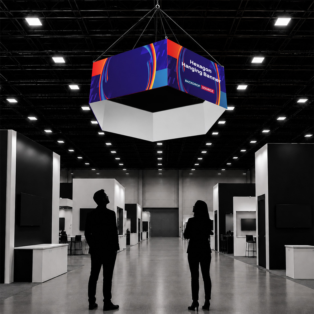 Sky Tube Hexagon Hanging Banner