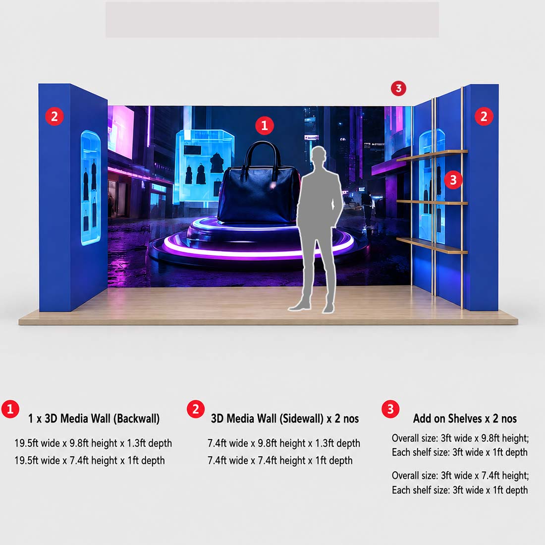 Portable Exhibit Display 10ft x 20ft - Model 20