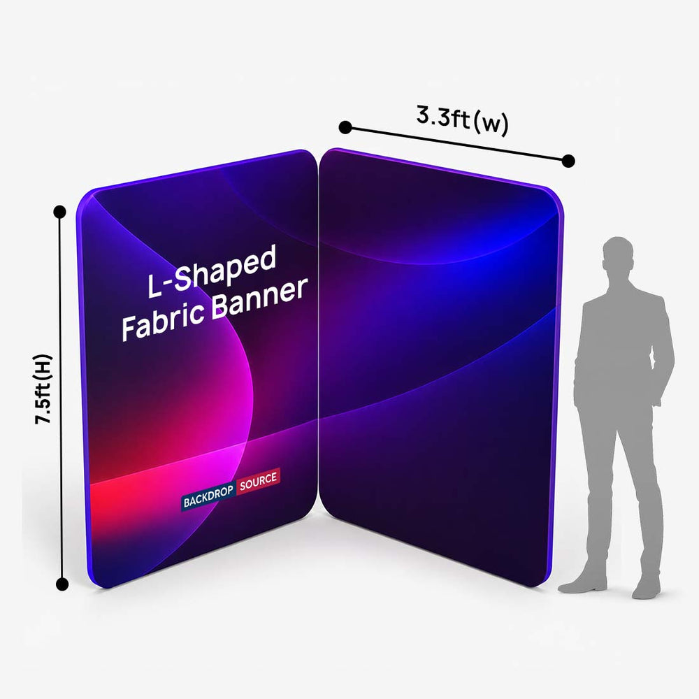 L-Shaped Fabric Banner Display