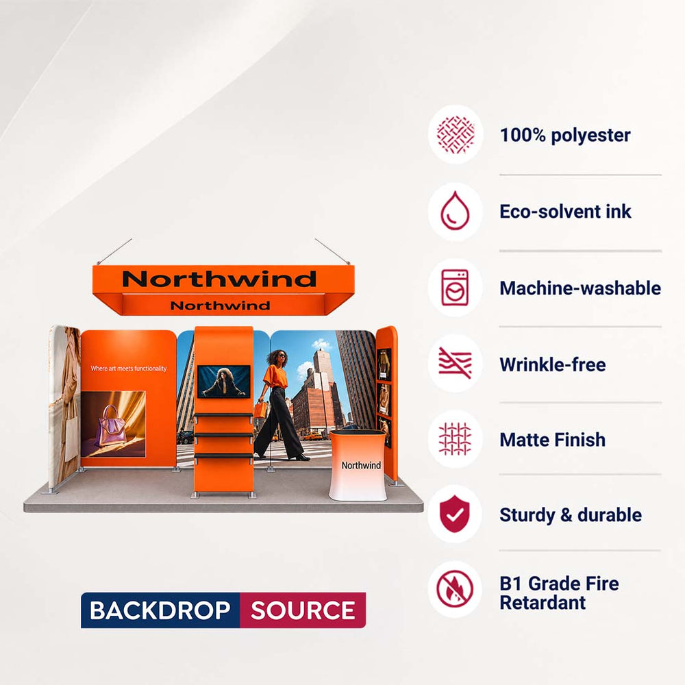 Portable Exhibit Display 10ft x 20ft - Model 13