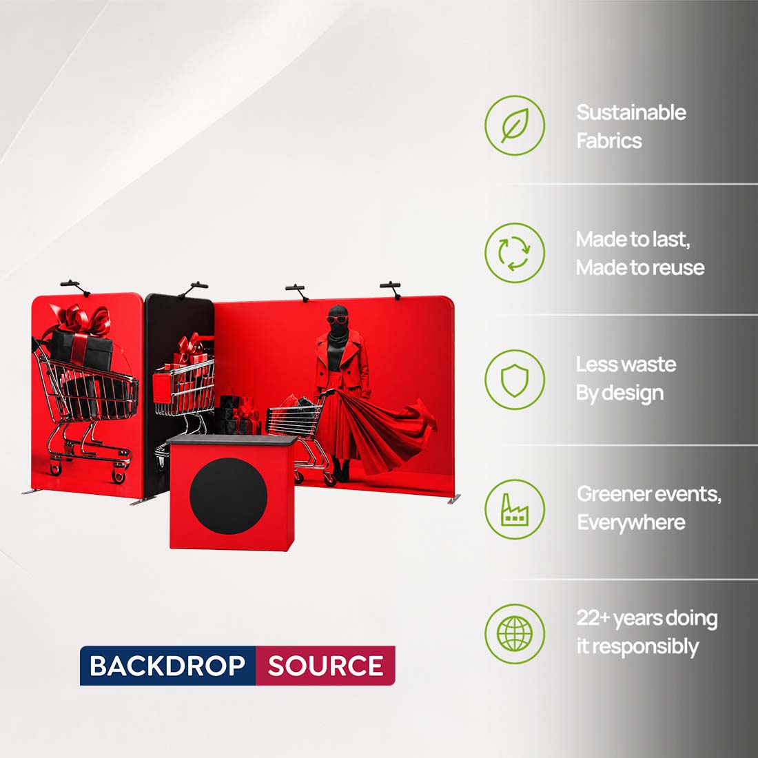 Portable Exhibit Display 10ft x 20ft - Model 8