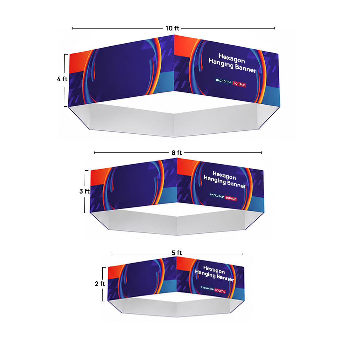 Sky Tube Hexagon Hanging Banner