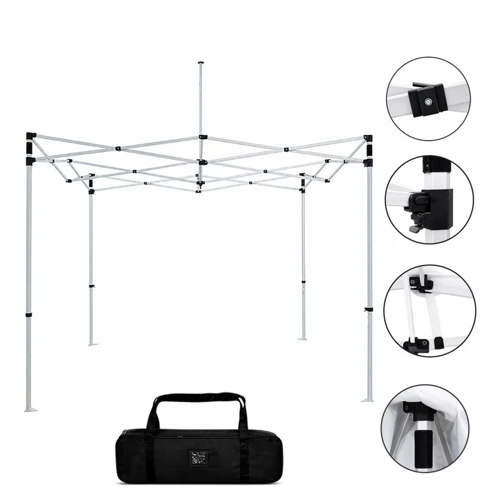 10ft x 10ft Fabric Canopy Kit with L-Shaped Wings & 4 TV Displays