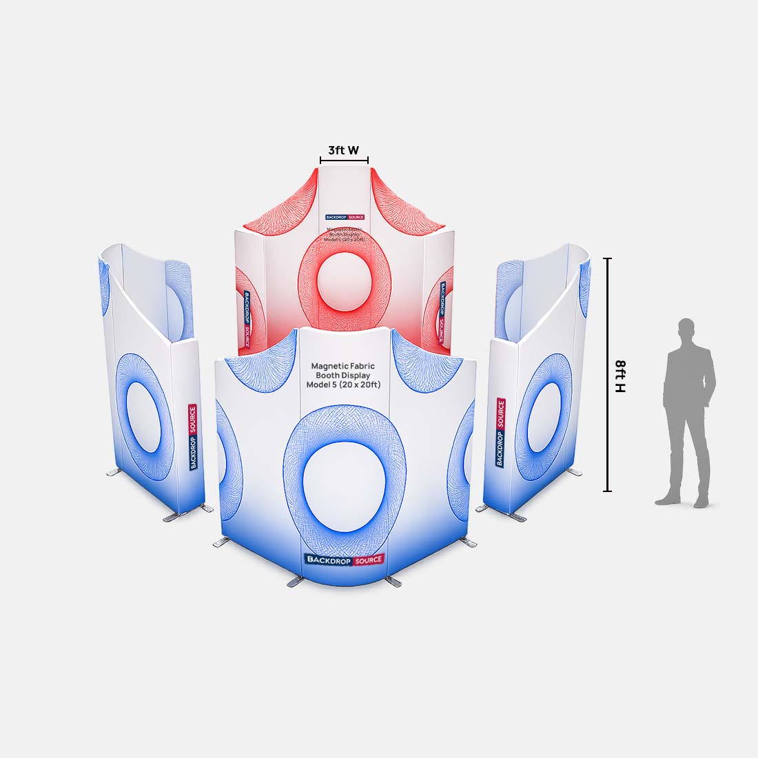 Magnetic Fabric Booth Display - Model 5 (20 x 20ft)