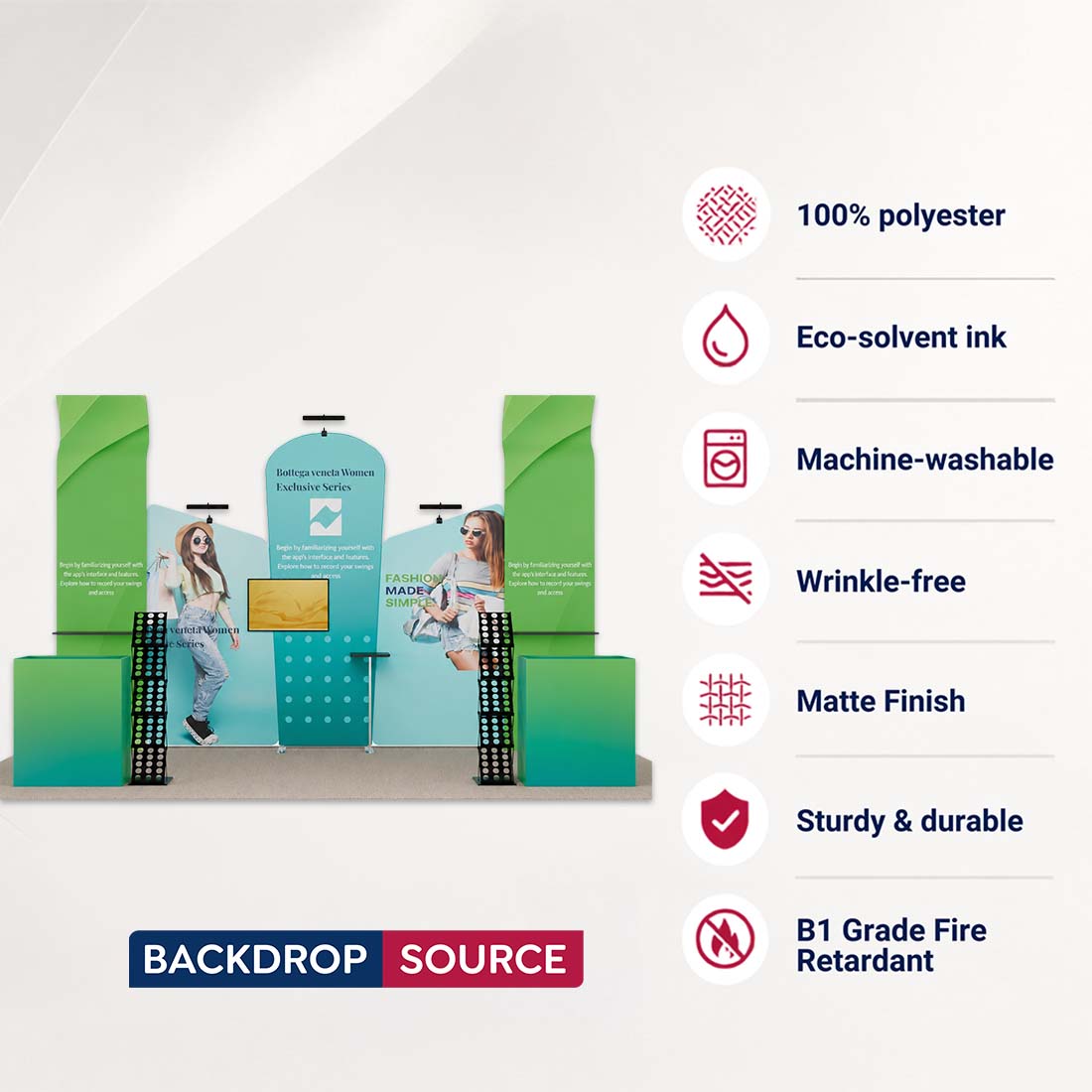 Portable Exhibit Display 10ft x 20ft - Model 4