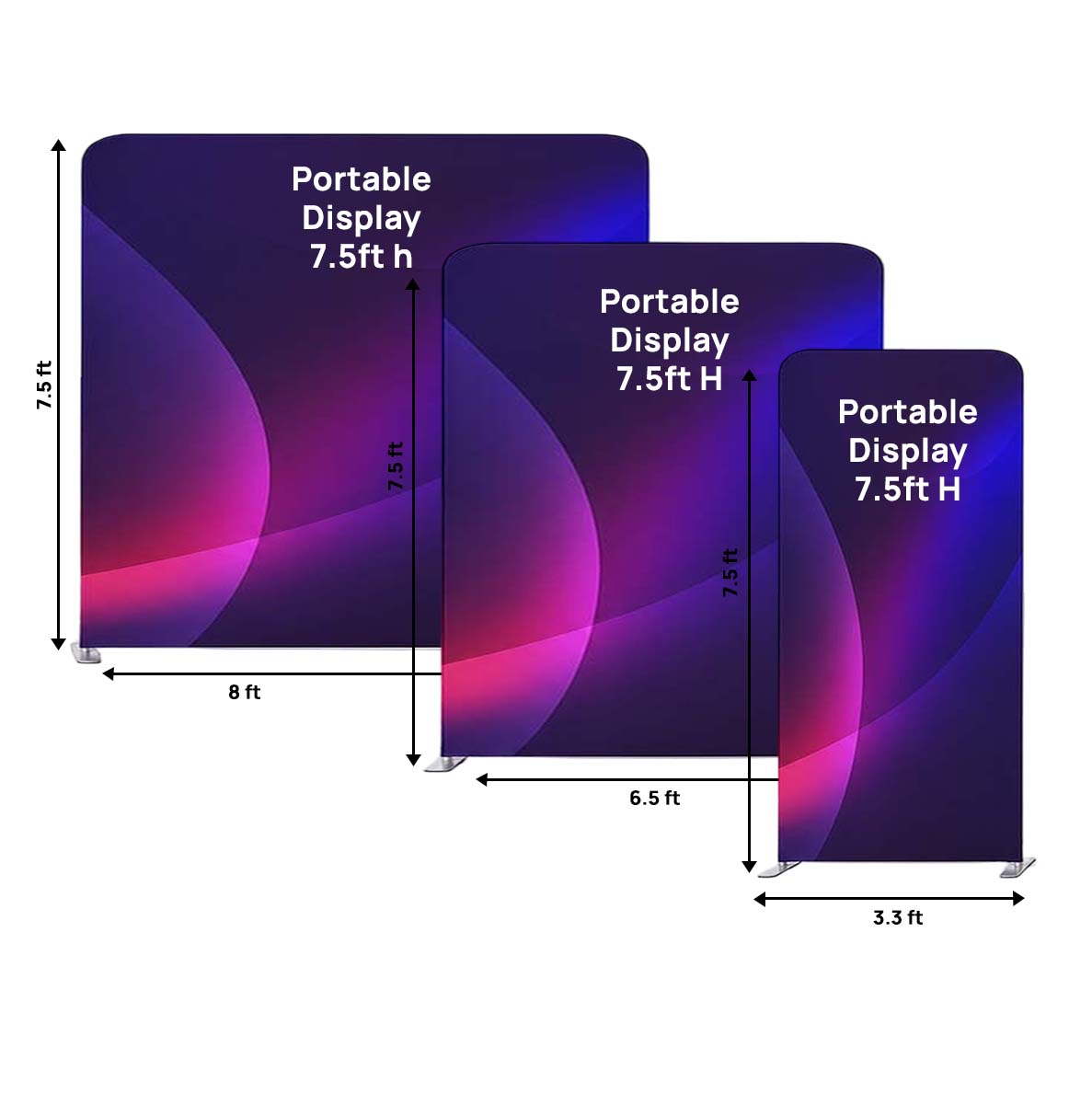Exhibidor portátil - H-7.5ft