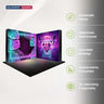 L-Shaped Illuminated Media Wall Set with Counters for 10ft x 10ft Booths.