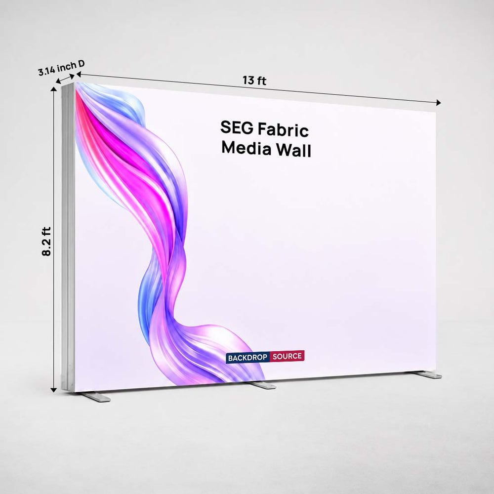 Pared multimedia de tela SEG: 13 pies x 8,2 pies