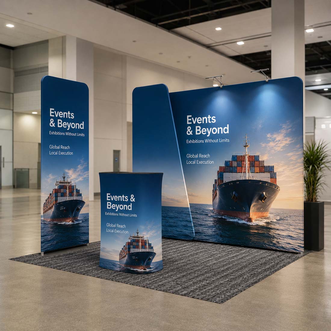 Portable Exhibit Display 10ft x 10ft - Model 24
