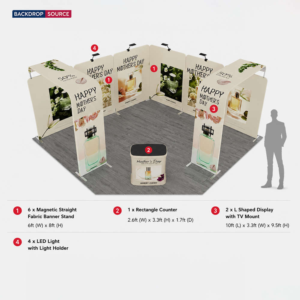 Modular Booth Kits 20ft x 20ft - Model 19