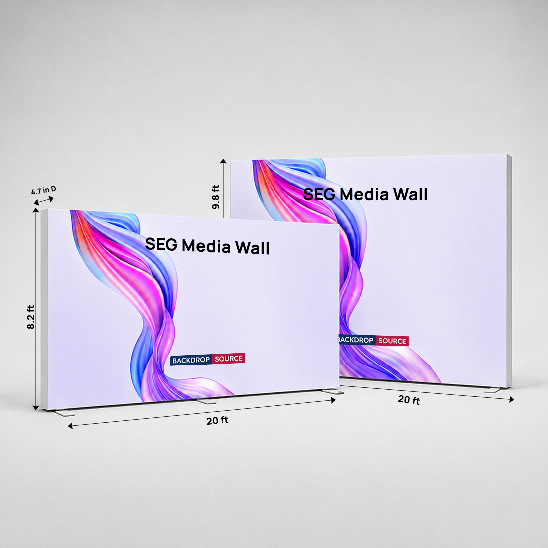 SEG Fabric Media Wall - 20ft Wide
