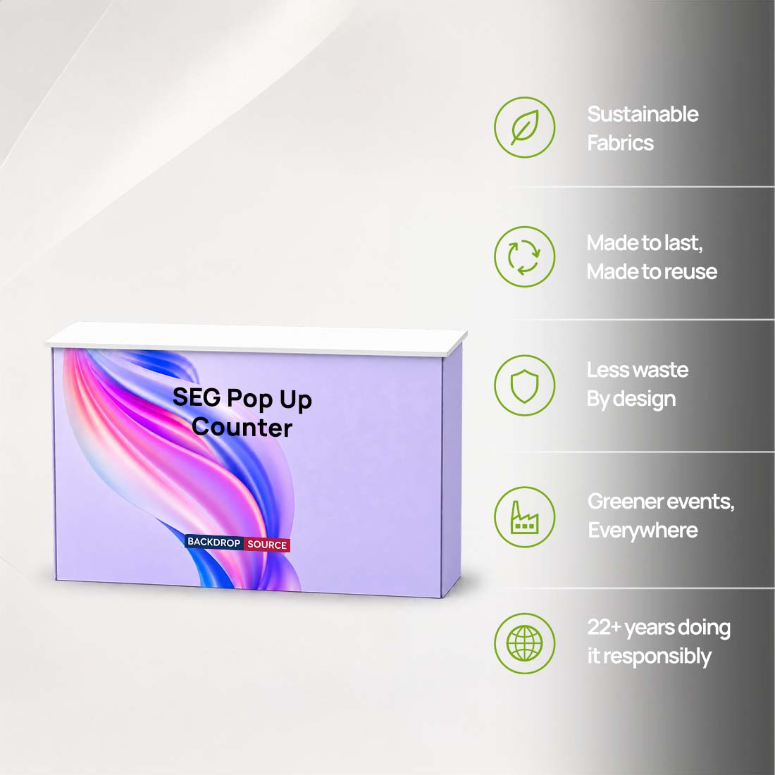 SEG Fabric Pop Up Counter