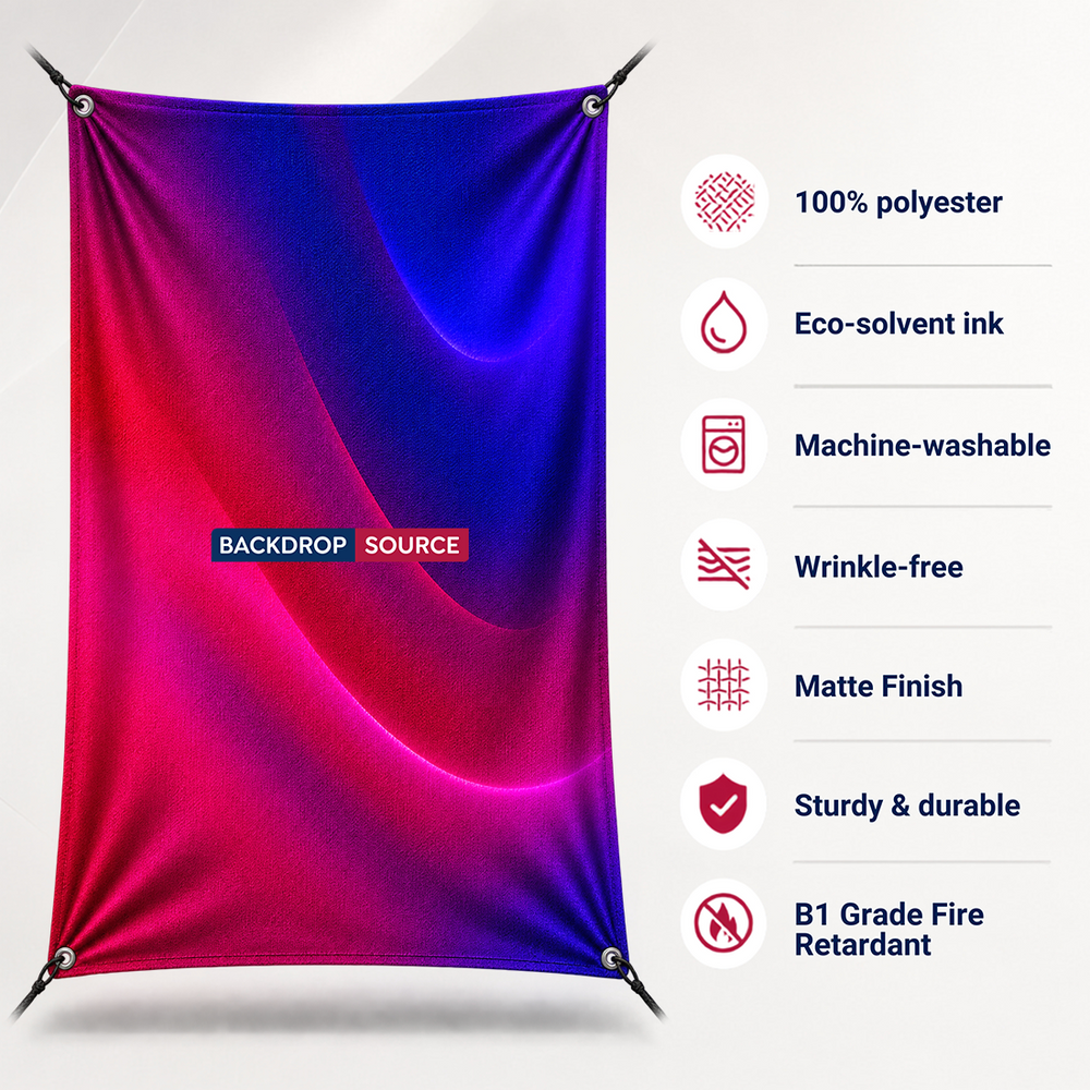 Double-Sided Printed Polyester Fabric for University Events