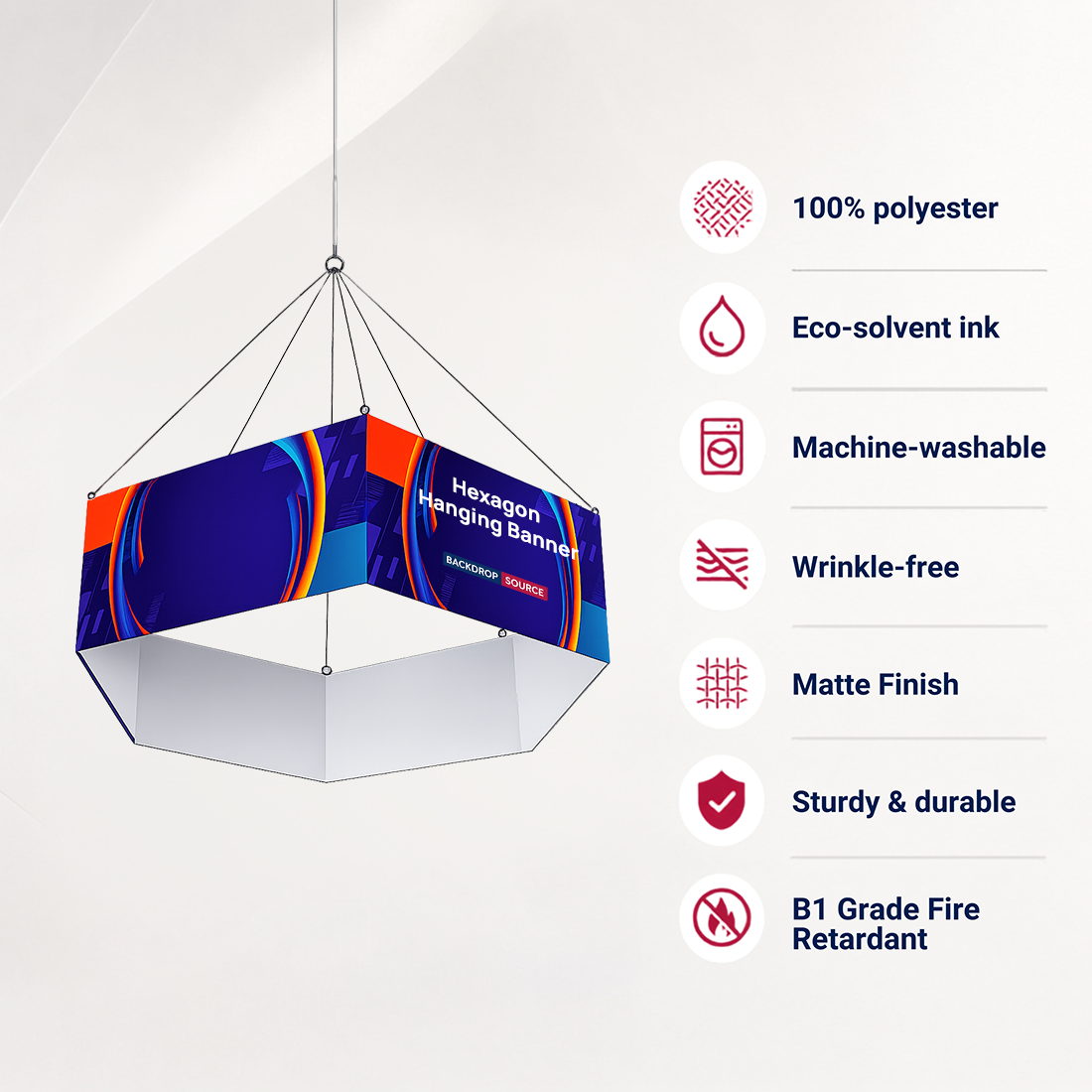 Banner colgante hexagonal Sky Tube