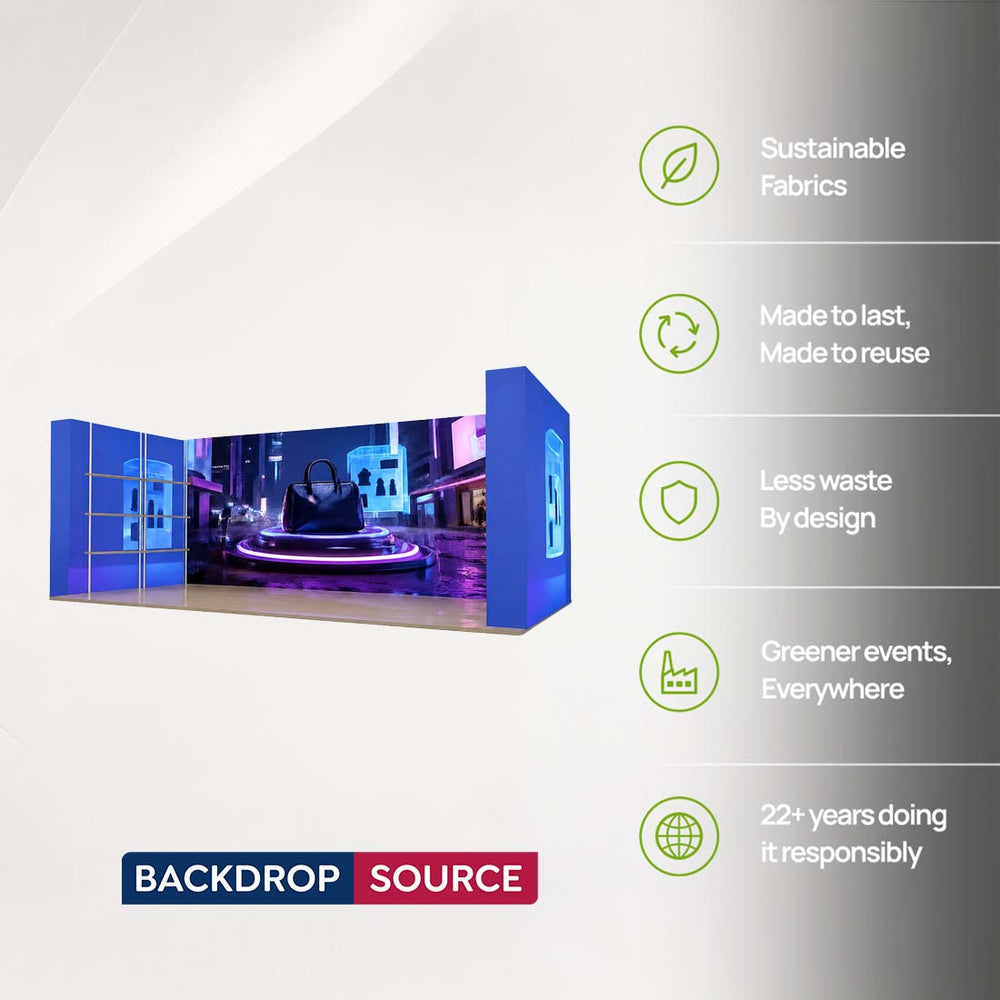 Portable Exhibit Display 10ft x 20ft - Model 20