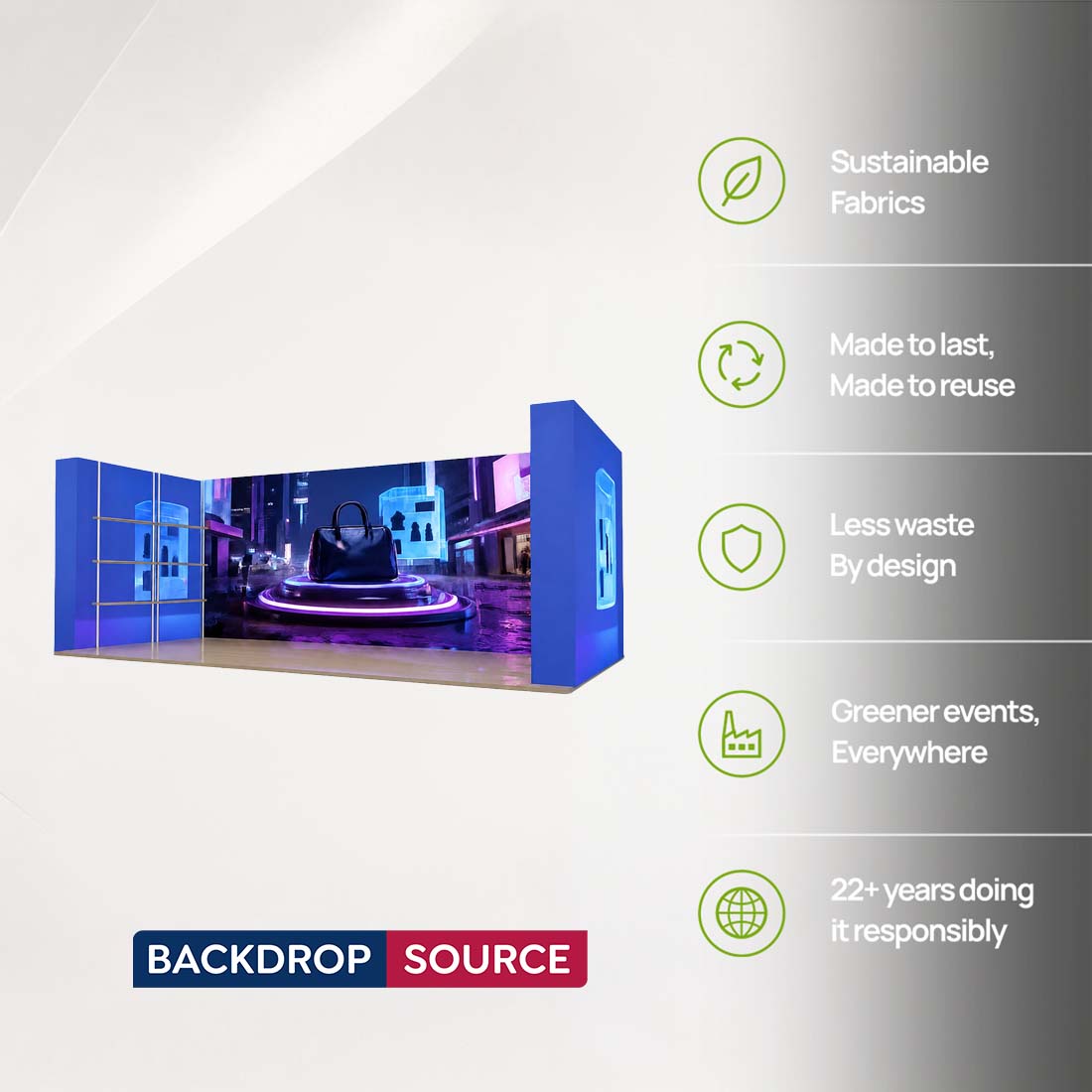Portable Exhibit Display 10ft x 20ft - Model 20