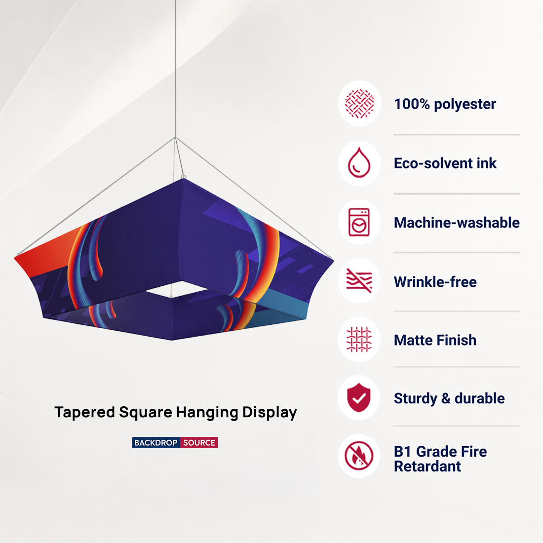 Tapered Square Hanging Display