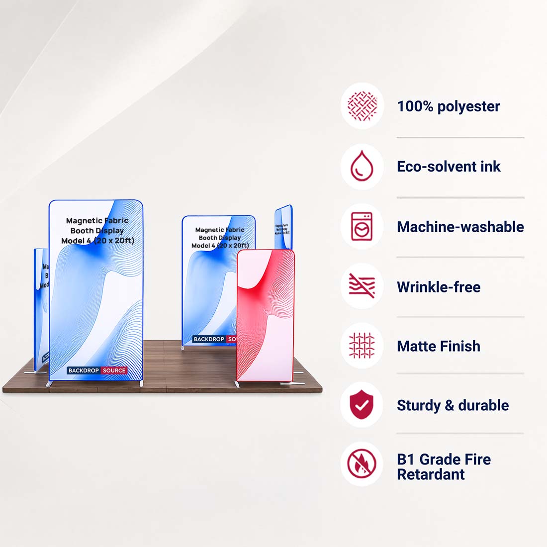 Magnetic Fabric Booth Display - Model 4 (20 x 20ft)