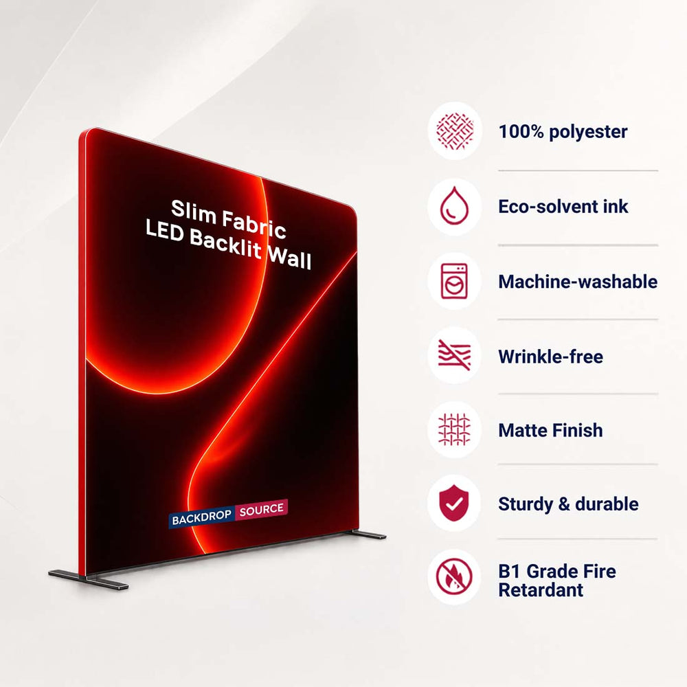 Slim Fabric LED Backlit Exhibition Wall