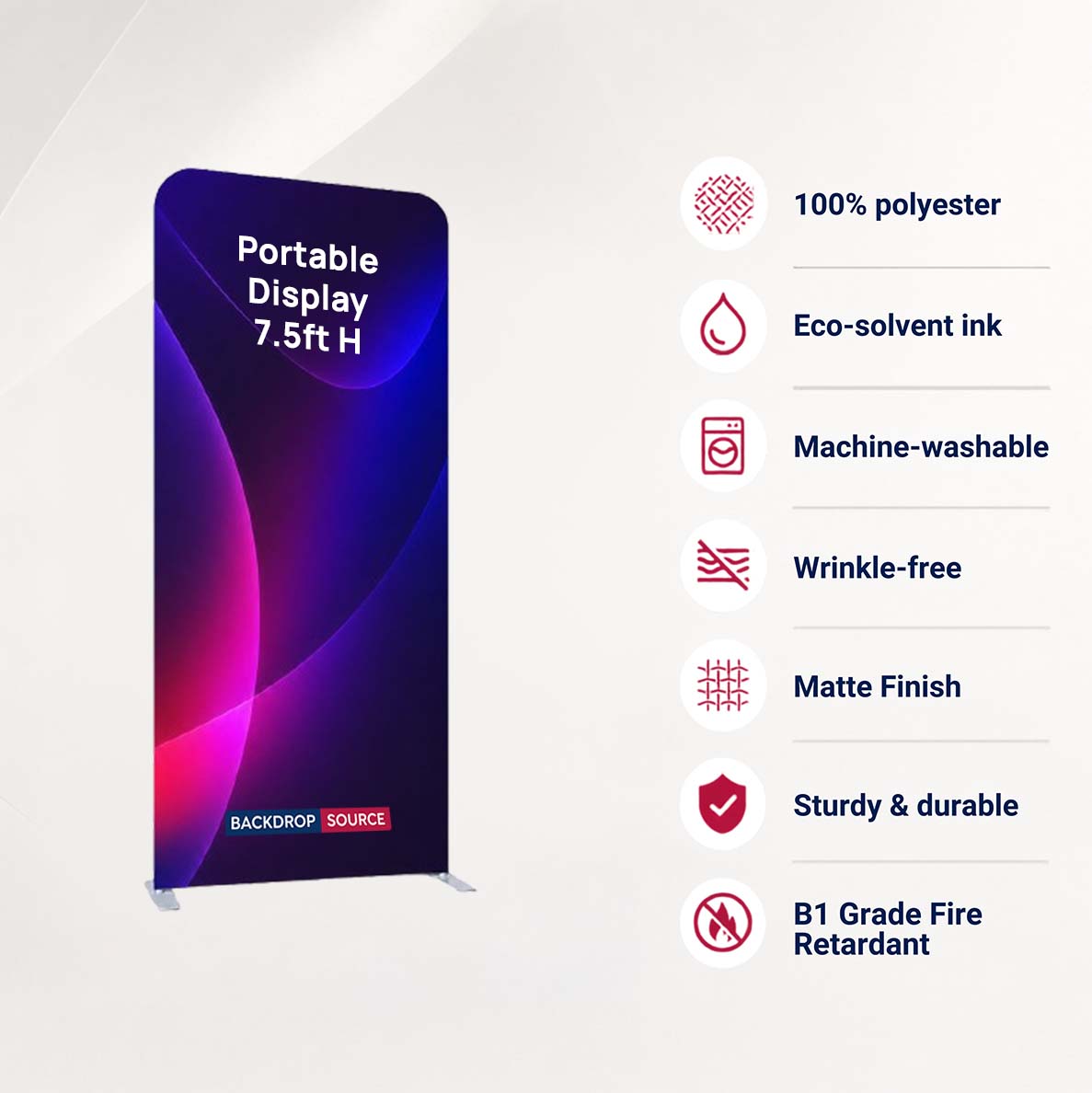 Exhibidor portátil - H-7.5ft